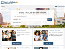Tablet Screenshot of jobsincolumbus.com